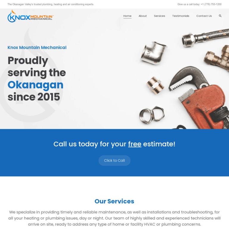Knox Mountain Mechanical Website